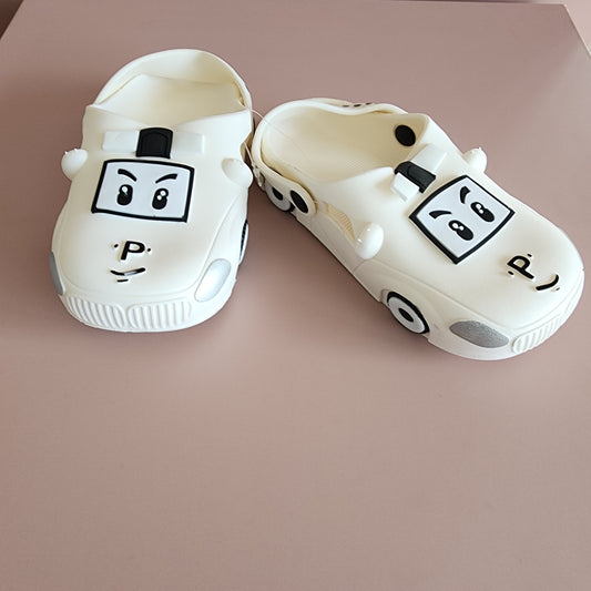 Car PVC Slippers [White]