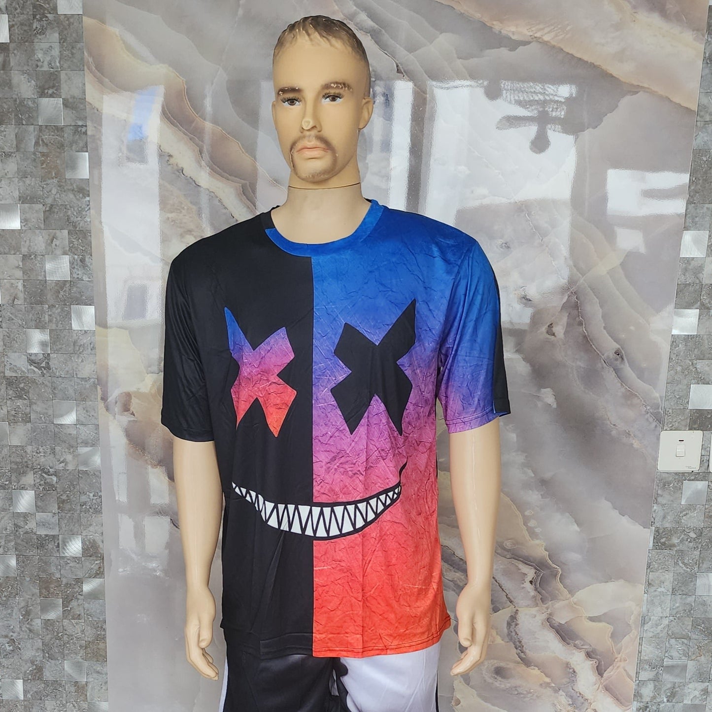 X face T-Shirt [Black/Pink]