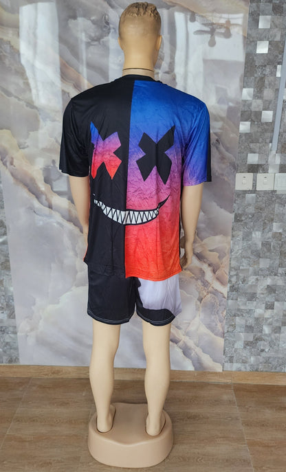 X face T-Shirt [Black/Pink]