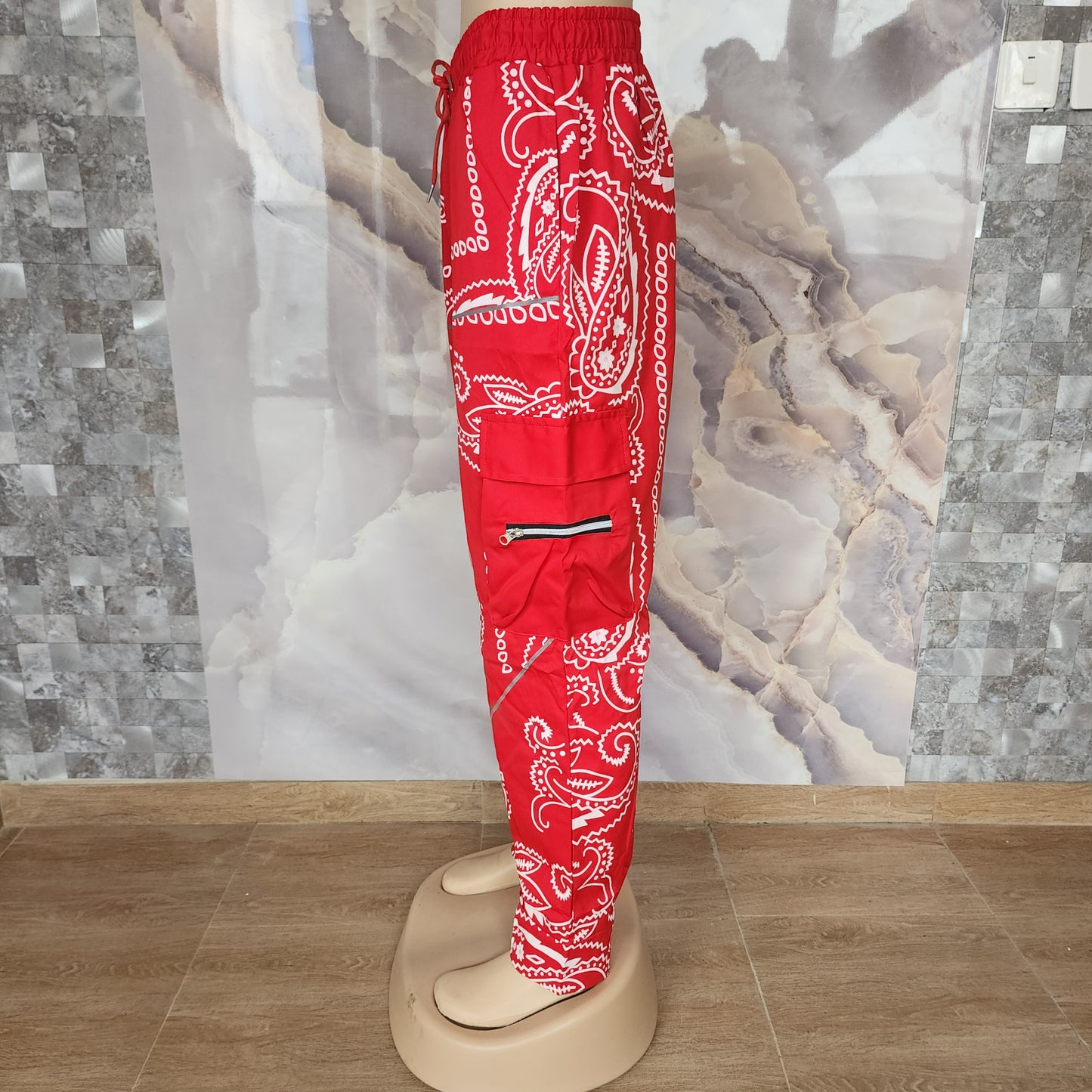 African Lion Cargo Trousers [Red]