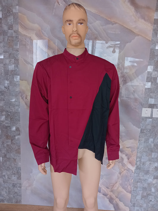 Fitted Zig Shirt [Wine]