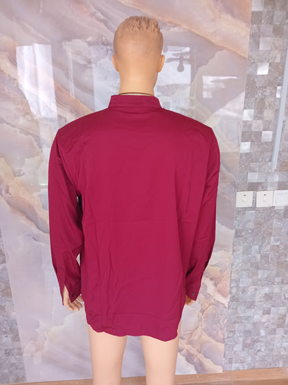 Fitted Zig Shirt [Wine]