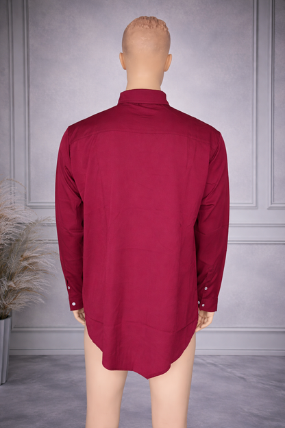 V Fancy Shirt [Wine]