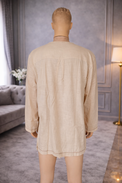 BOHO Long sleeves Shirt [Cream]